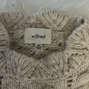 XXS Wilfred Sweater, light taupe or beige in colour. Soft and cozy.